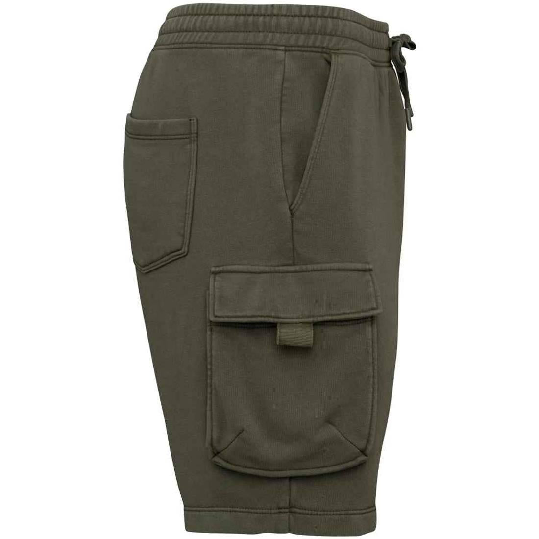 Washed Organic Khaki - Side - Native Spirit Mens French Terry Washed Cargo Shorts