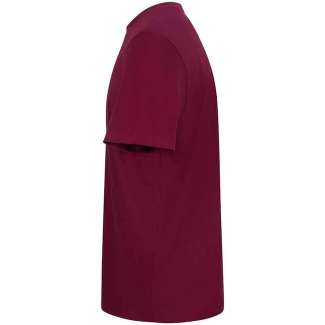 Burgundy - Side - Awdis Unisex Adult Cotton T-Shirt