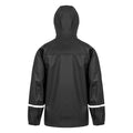 Black - Back - Result Genuine Recycled Mens Prism PU Waterproof Jacket