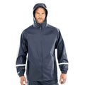 Navy - Lifestyle - Result Genuine Recycled Mens Prism PU Waterproof Jacket