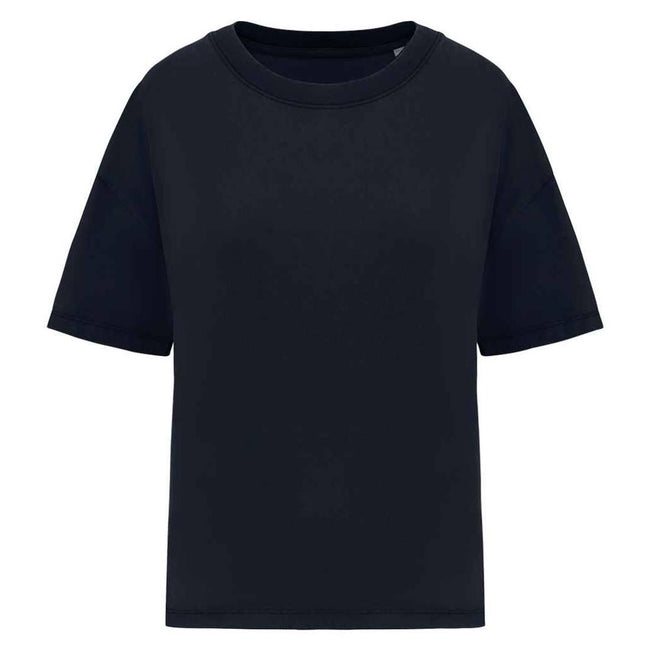Washed Navy - Front - Native Spirit Womens-Ladies Washed T-Shirt