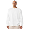 White - Side - Bella + Canvas Unisex Adult Heavyweight Long-Sleeved T-Shirt