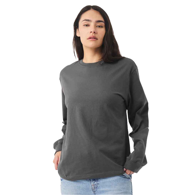 Asphalt - Side - Bella + Canvas Unisex Adult Heavyweight Long-Sleeved T-Shirt