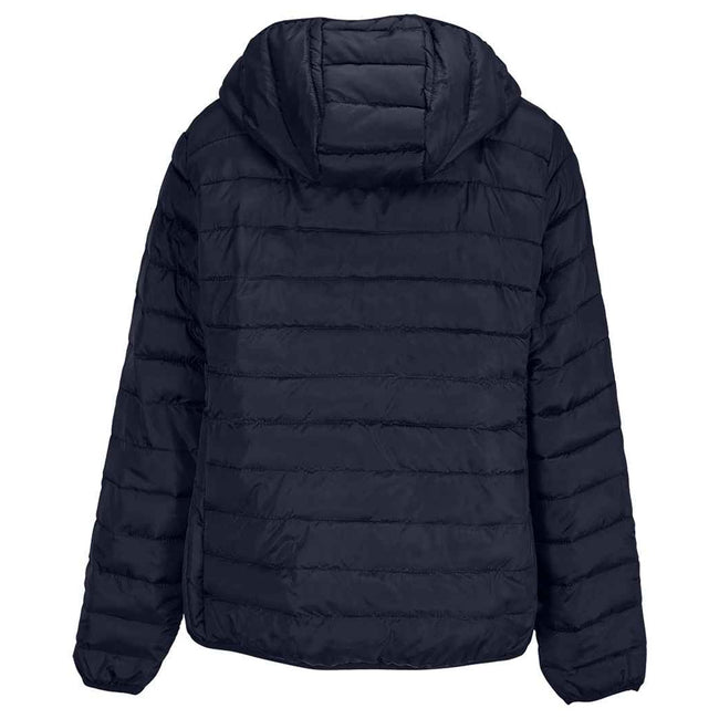French Navy - Back - SOLS Womens-Ladies Stream Hooded Padded Jacket