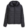 Black - Front - SOLS Womens-Ladies Stream Hooded Padded Jacket