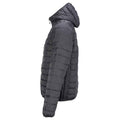 Black - Side - SOLS Mens Stream Hooded Padded Jacket