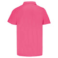 Ribbon Pink - Back - SOLS Unisex Adult Pitcher Recycled Polyester Polo Shirt