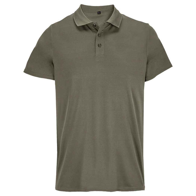 Army - Front - SOLS Unisex Adult Pitcher Recycled Polyester Polo Shirt