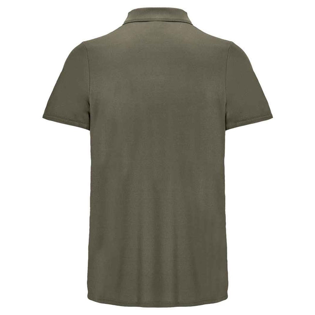 Army - Back - SOLS Unisex Adult Pitcher Recycled Polyester Polo Shirt
