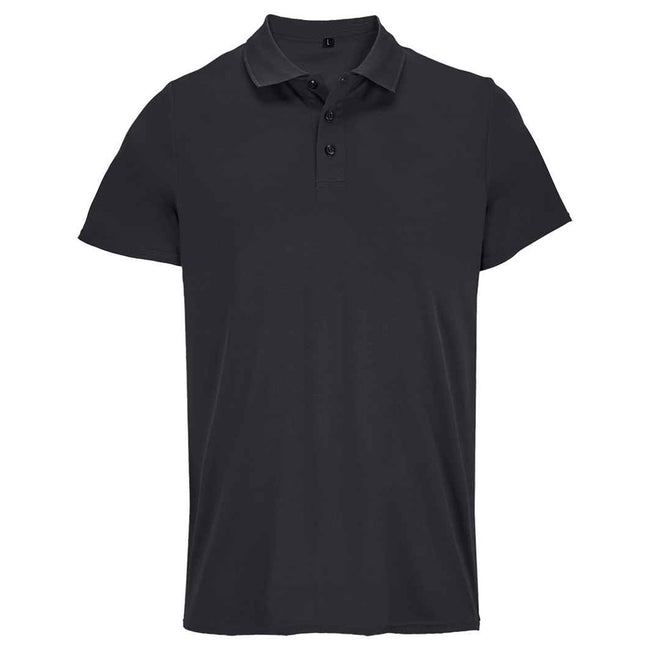Black - Front - SOLS Unisex Adult Pitcher Recycled Polyester Polo Shirt