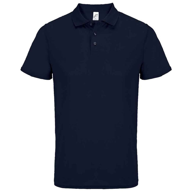 French Navy - Front - SOLS Unisex Adult Pitcher Recycled Polyester Polo Shirt