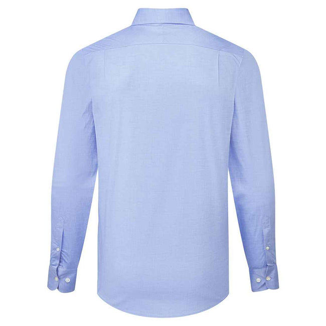 Oxford Blue - Back - Premier Mens Supreme Oxford Long-Sleeved Formal Shirt