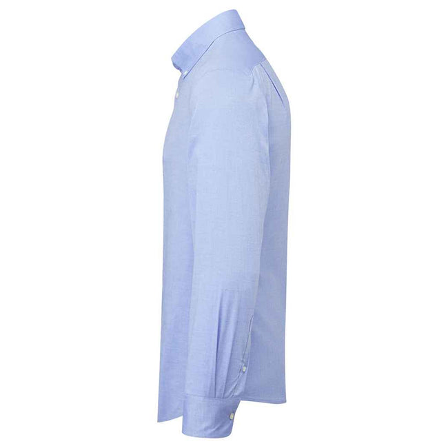 Oxford Blue - Side - Premier Mens Supreme Oxford Long-Sleeved Formal Shirt