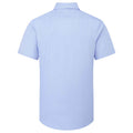 Oxford Blue - Back - Premier Mens Supreme Oxford Short-Sleeved Formal Shirt