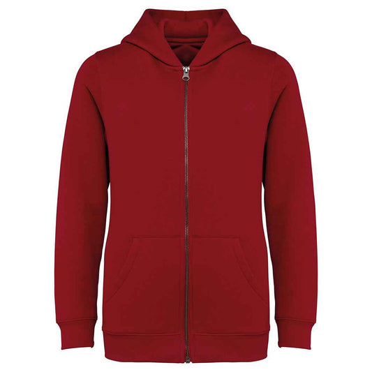 Ivory - Front - Native Spirit Childrens-Kids Enzyme Washed Full Zip Hoodie