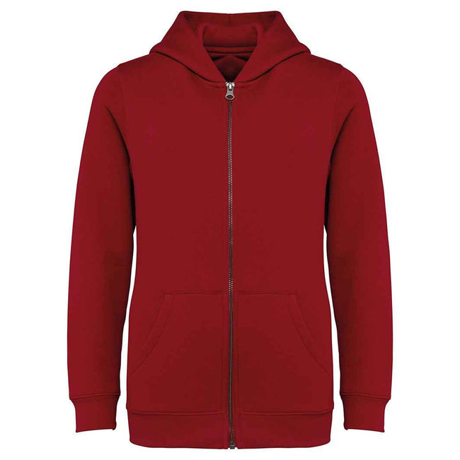 Ivory - Front - Native Spirit Childrens-Kids Enzyme Washed Full Zip Hoodie