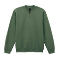 Military Green - Front - Gildan Unisex Adult Softstyle Midweight Quarter Zip Sweatshirt