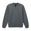 Charcoal - Front - Gildan Unisex Adult Softstyle Midweight Quarter Zip Sweatshirt