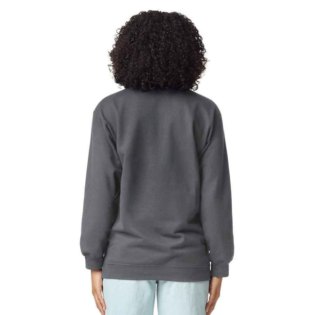 Charcoal - Back - Gildan Unisex Adult Softstyle Midweight Quarter Zip Sweatshirt