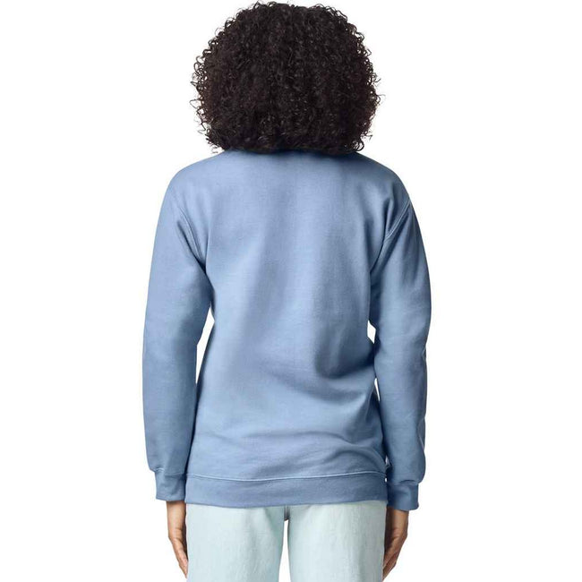 Stone Blue - Back - Gildan Unisex Adult Softstyle Midweight Quarter Zip Sweatshirt