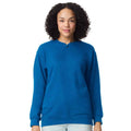 Royal Blue - Side - Gildan Unisex Adult Softstyle Midweight Quarter Zip Sweatshirt