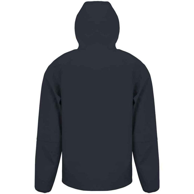 Navy - Back - Result Genuine Recycled Mens Hooded 3 Layer Printable Soft Shell Jacket