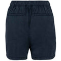 Washed Navy - Back - Spasso Womens-Ladies Tencel Shorts