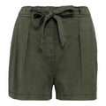 Washed Organic Khaki - Front - Spasso Womens-Ladies Tencel Shorts