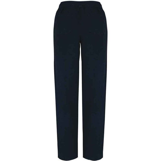 Washed Navy - Back - Spasso Womens-Ladies Washed Trousers