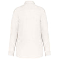 White - Back - Spasso Womens-Ladies Linen Long-Sleeved Shirt