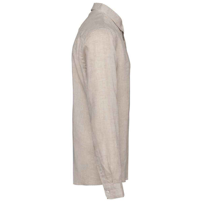 Linen - Side - Spasso Mens Linen Long-Sleeved Shirt