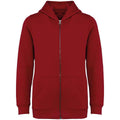 Hibiscus Red - Front - Native Spirit Childrens-Kids Full Zip Hoodie