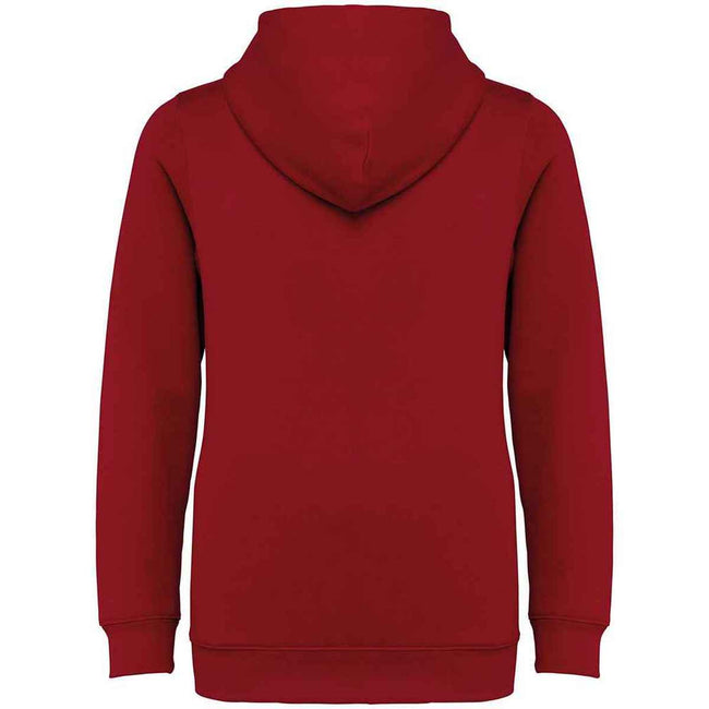 Hibiscus Red - Back - Native Spirit Childrens-Kids Full Zip Hoodie
