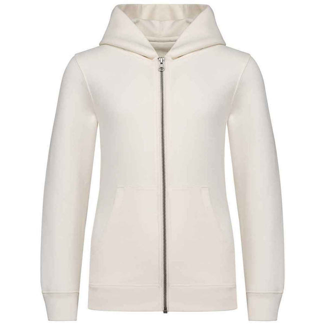 Ivory - Front - Native Spirit Childrens-Kids Full Zip Hoodie
