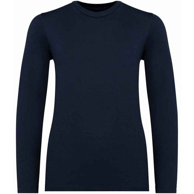 Navy - Front - Native Spirit Childrens-Kids Organic Cotton Long-Sleeved T-Shirt