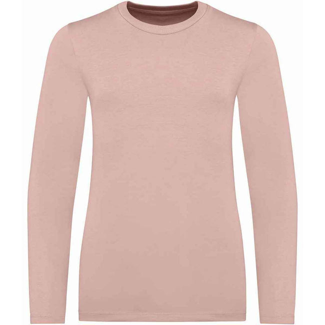 Petal Rose - Front - Native Spirit Childrens-Kids Organic Cotton Long-Sleeved T-Shirt