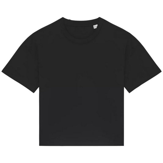 Black - Front - Native Spirit Womens-Ladies Oversized T-Shirt