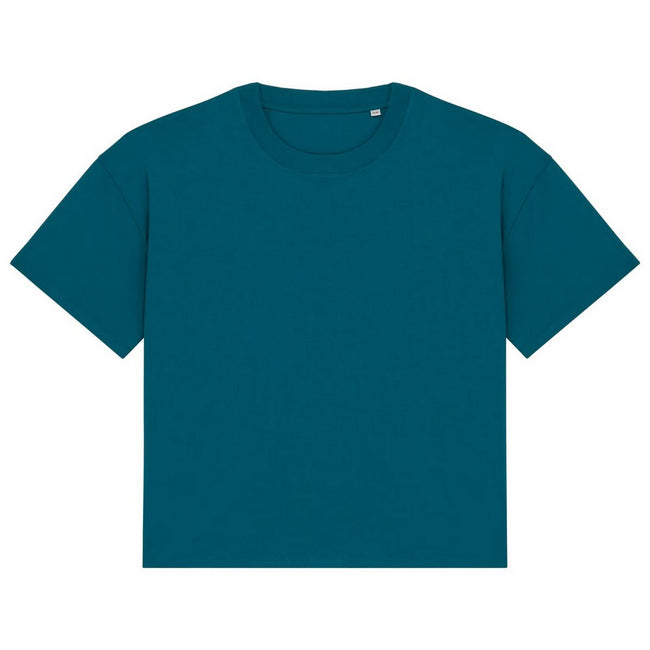 Peacock Green - Front - Native Spirit Womens-Ladies Oversized T-Shirt