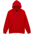 Red - Front - Gildan Unisex Adult Softstyle Midweight Full Zip Hoodie