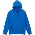 Royal Blue - Front - Gildan Unisex Adult Softstyle Midweight Full Zip Hoodie