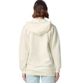 Off White - Back - Gildan Unisex Adult Softstyle Midweight Full Zip Hoodie