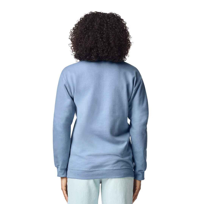 Stone Blue - Back - Gildan Unisex Adult Midweight Quarter Zip Sweatshirt