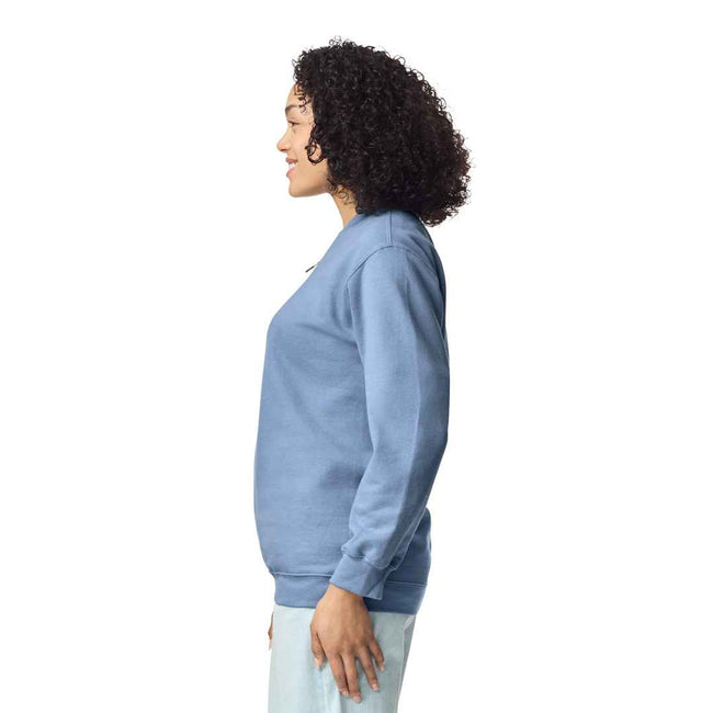 Stone Blue - Lifestyle - Gildan Unisex Adult Midweight Quarter Zip Sweatshirt