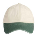 Natural-Vintage Bottle Green - Side - Beechfield Unisex Adult Contrast Low Profile Baseball Cap