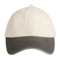 Vintage Brown-Natural - Side - Beechfield Unisex Adult Contrast Low Profile Baseball Cap