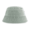 Vintage Sage Green - Front - Beechfield Childrens-Kids Vintage Bucket Hat