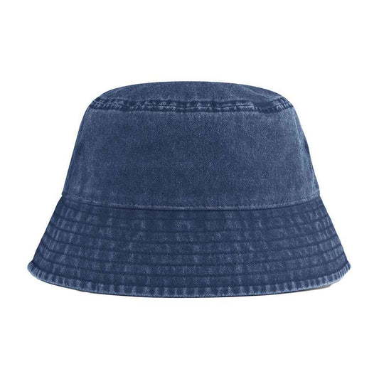 Vintage Denim - Front - Beechfield Childrens-Kids Vintage Bucket Hat