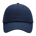 Navy - Front - Beechfield Childrens-Kids 6 Panel Low Profile Baseball Cap