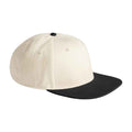 Natural-Black - Side - Beechfield Contrast Flat Peak Baseball Cap