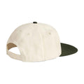 Natural-Dark Olive - Back - Beechfield Contrast Flat Peak Baseball Cap